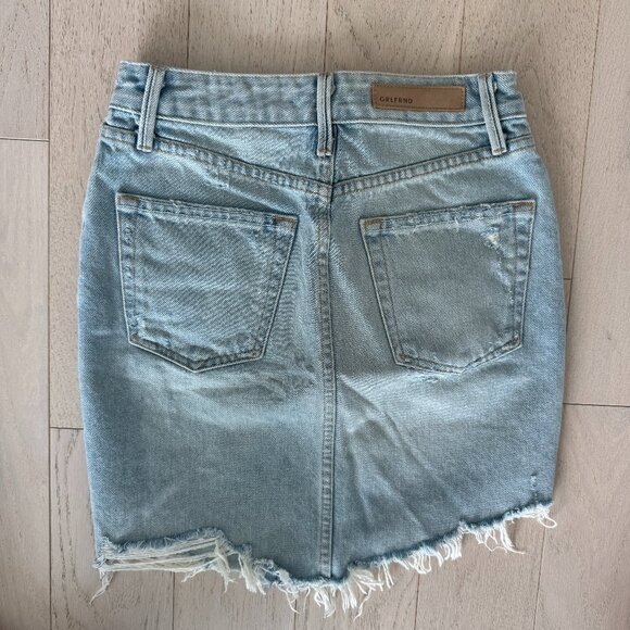GRLFRND - Ripped Jean Skirt - Picture 2 of 3